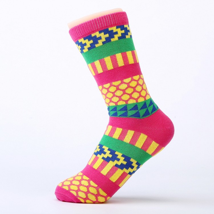 Women's Socks Color Socks Cotton Socks Ethnic Socks Tall Canister